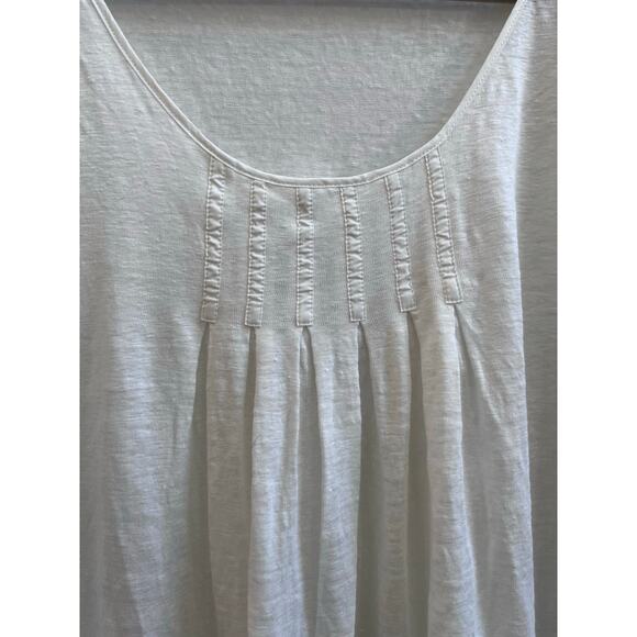 Poetry Flaw Linen Semi Sheer Short Sleeve Scoop Neck Tee Top Size 12 Style VB37 - Picture 6 of 11